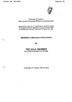 Decision re Disclosure of Documents – 13th January 1999