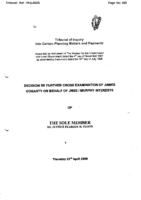 Decision re further cross-examination of James Gogarty on behalf of JMSE/Murphy Interests – 22nd April 1999