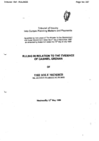 Ruling in relation to the evidence of Gabriel Grehan – 12th May 1999