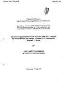 Decision re submissions made by Colm Allen S.C., Counsel for Bailey/Bovale and Joseph Finnegan S.C., Counsel for Raphael P Burke – 7th July 1999